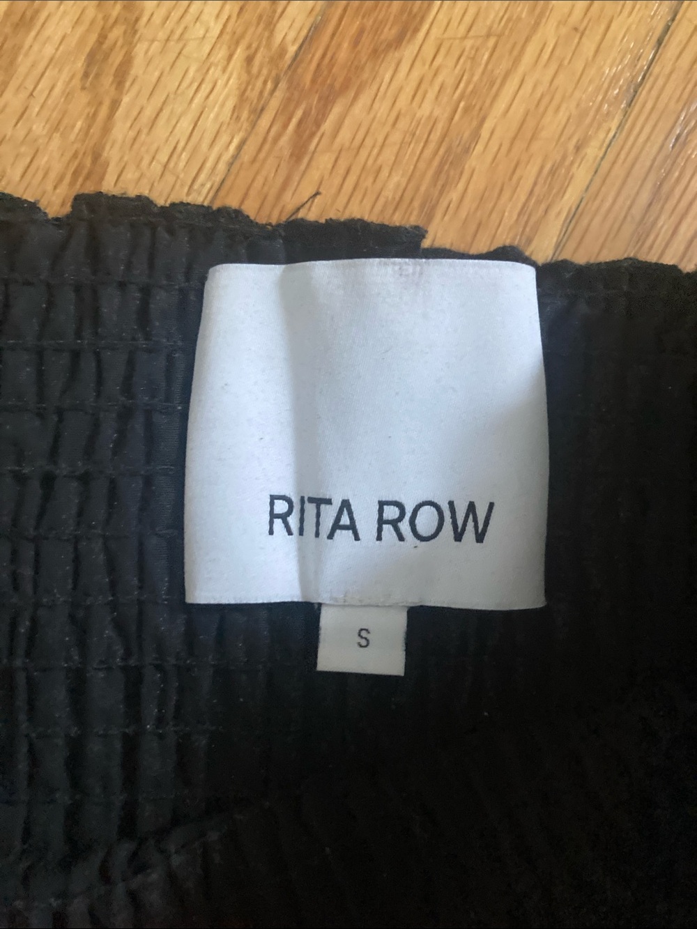 Rita Row Black Smocked Women's Blouse